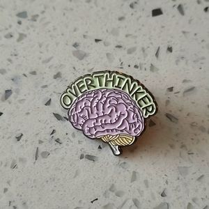 Overthinker Anatomical Brain Mental Health Lapel Pin
